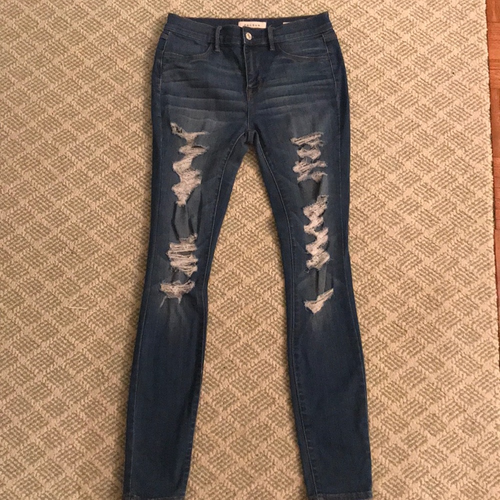 Pacsun Distressed Light Wash Jeggings